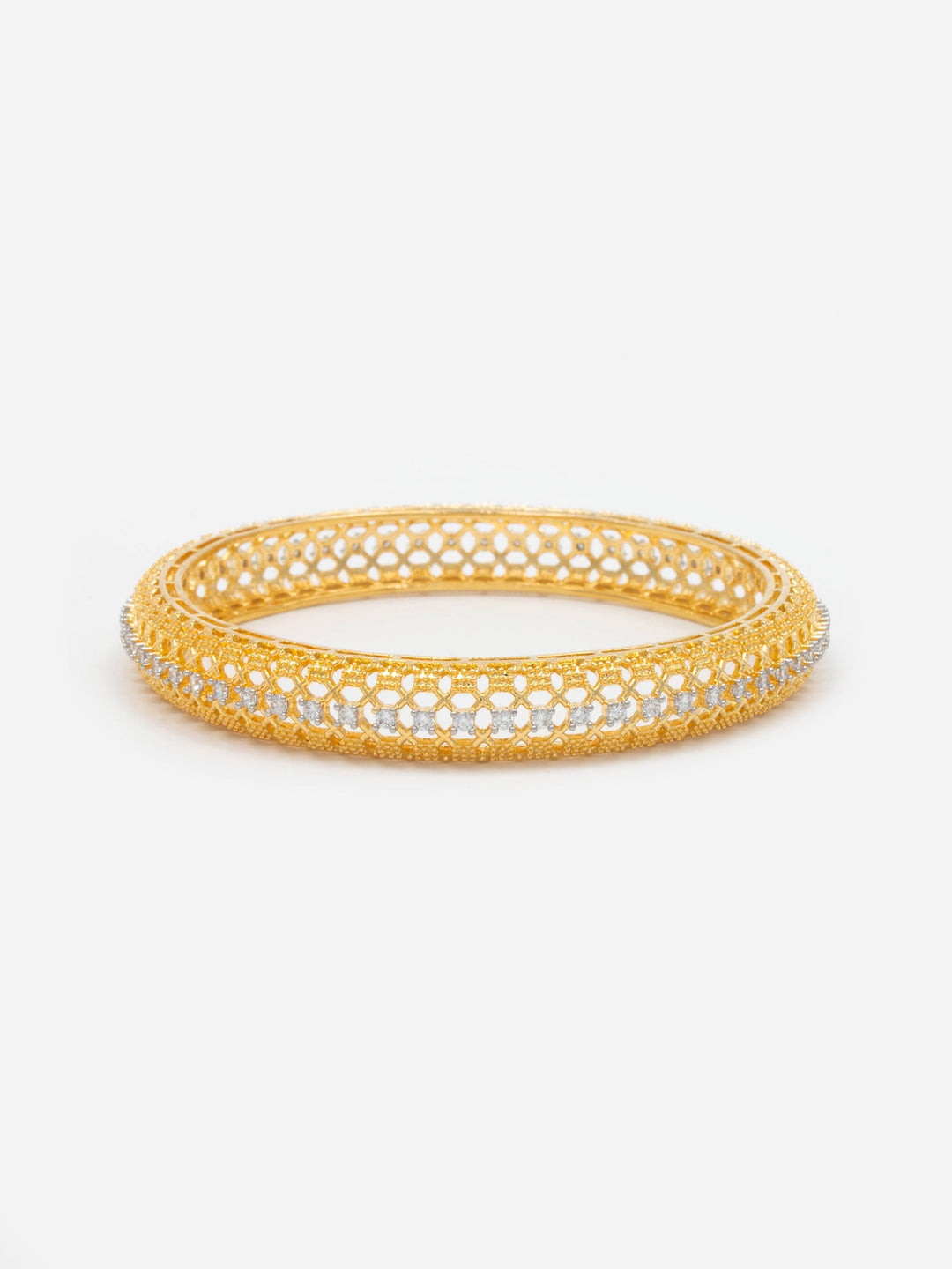 Gold &amp; White Bangle Set