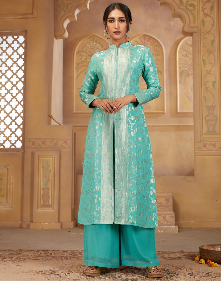 Firozee Georgette Kurti with Palazzo