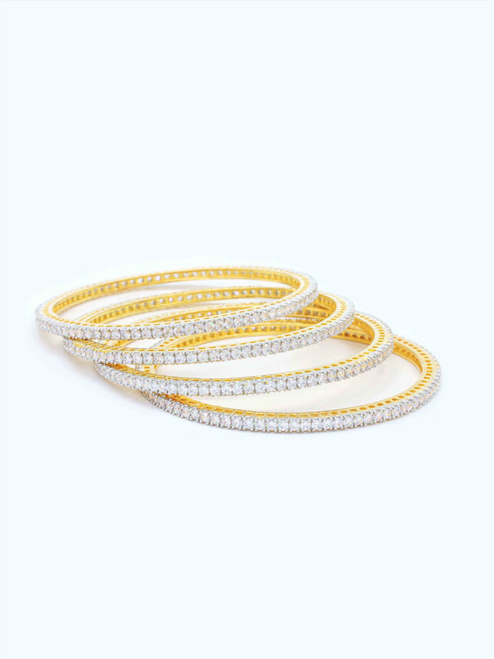 Gold &amp; Silver AD Bangle Set