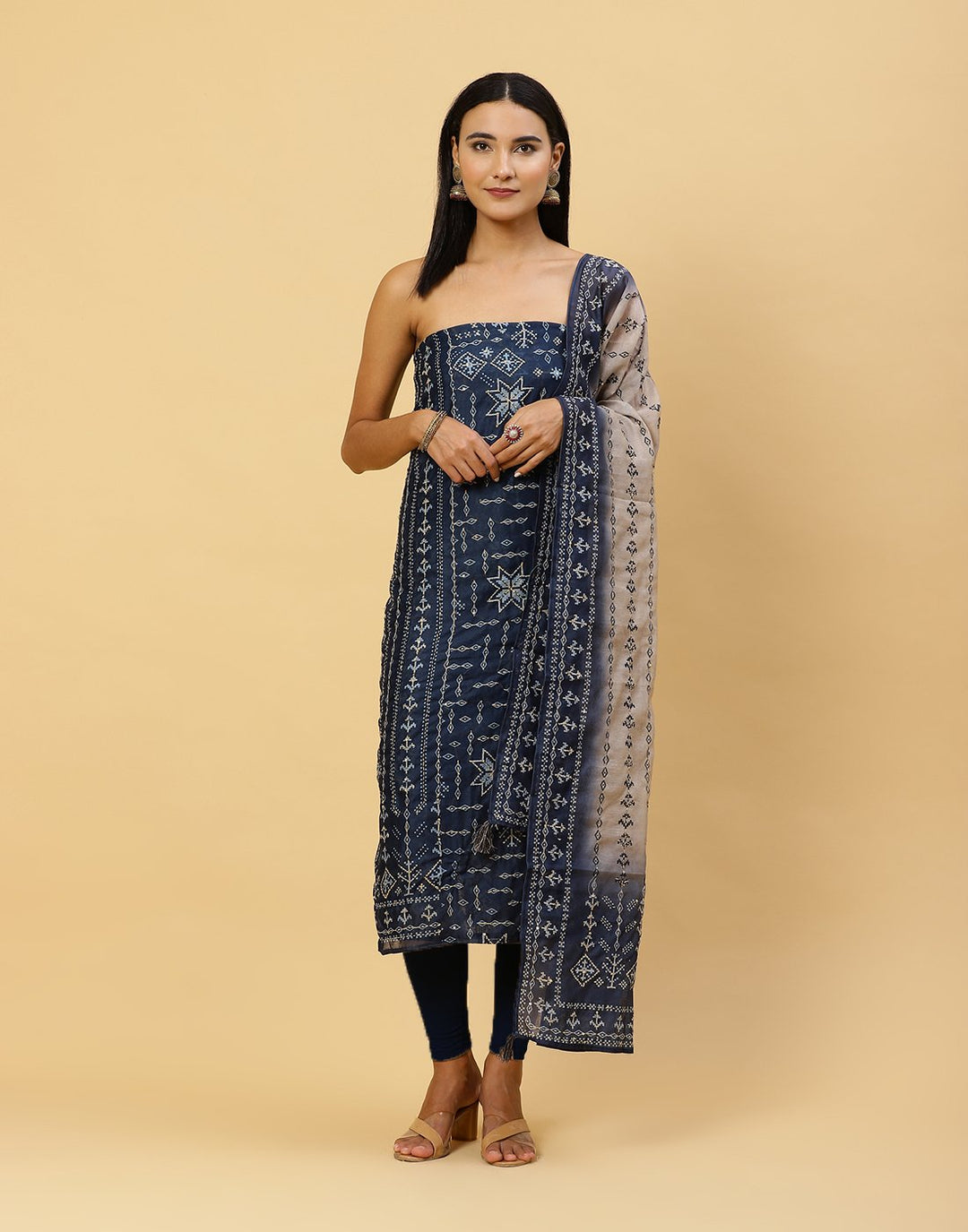 Embroidered Chanderi Suit Piece