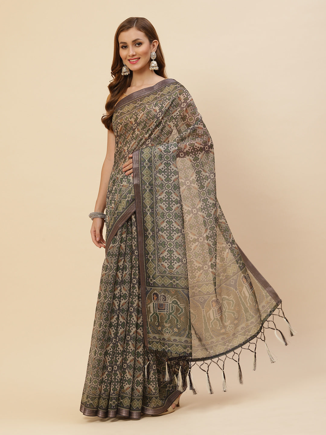 Patola Printed Cotton Saree