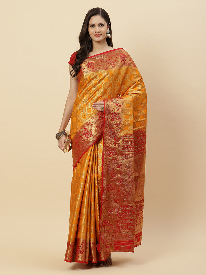 Zari Jaal Art Handloom Woven Saree