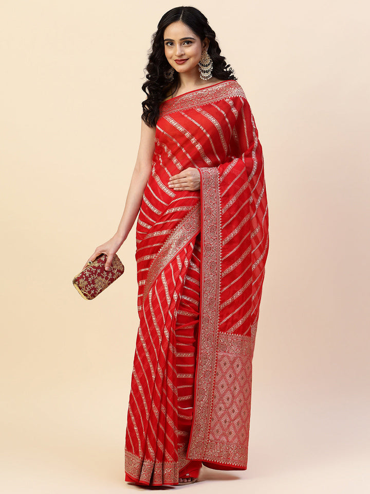 Swarovski Embroidered Organza Saree