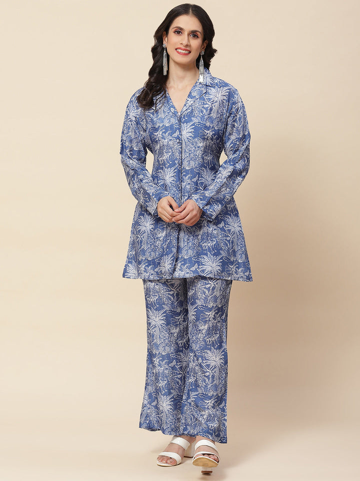 Printed Cotton Kurti With Pants