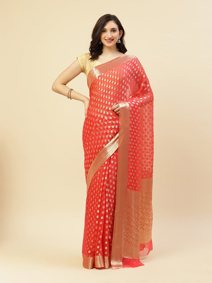 Art Chiffon Zari Work Saree