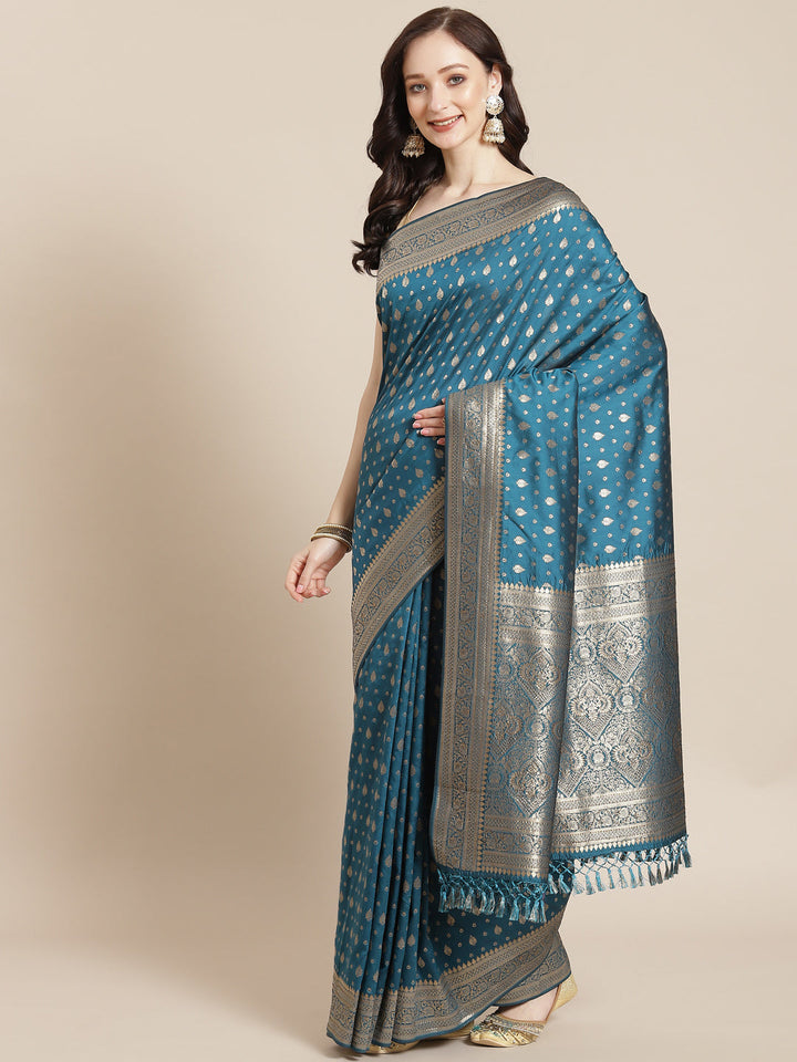 Stone Work Banarasi Woven Saree