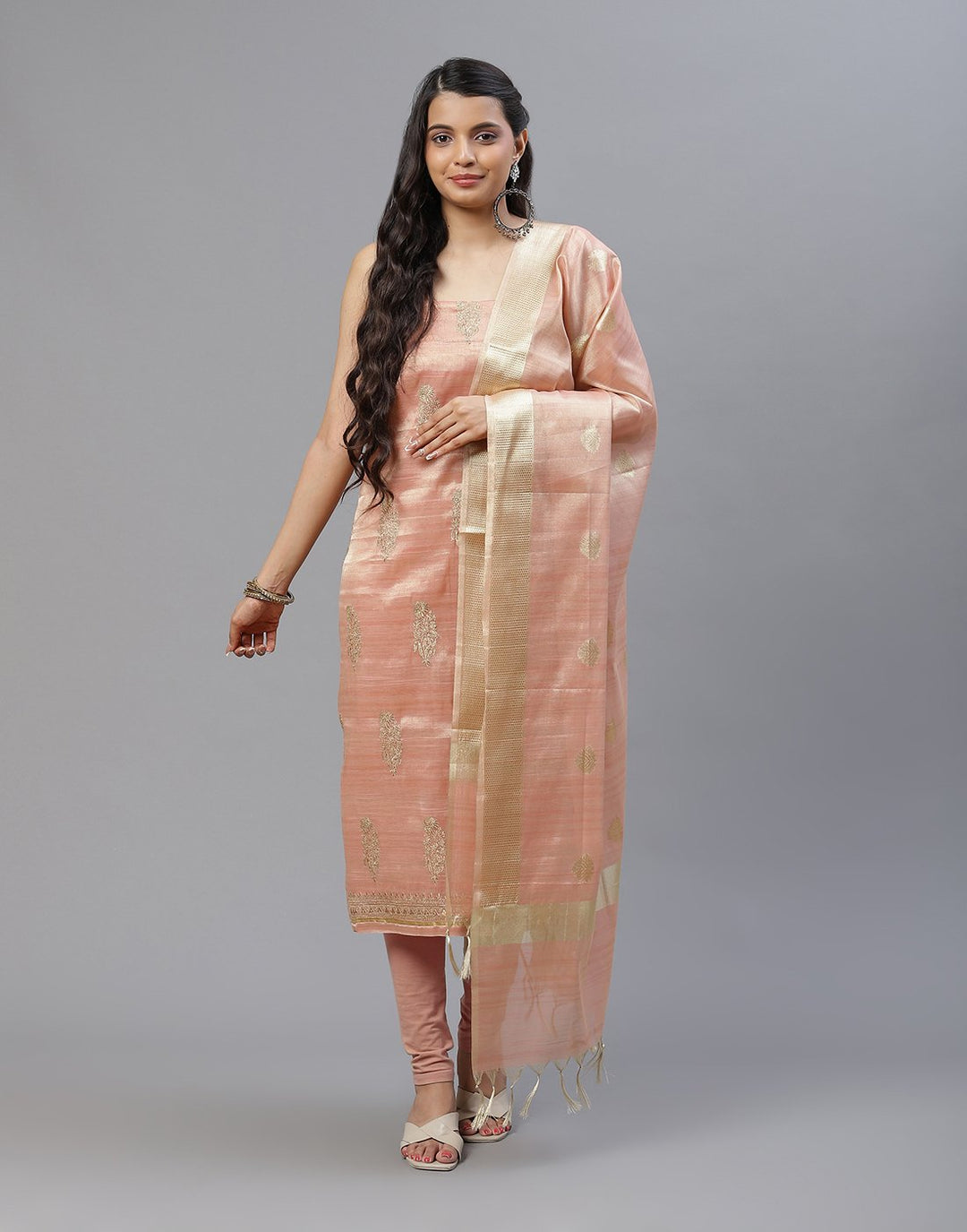 Chanderi Embroidered Suit piece