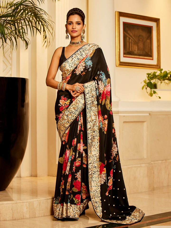 Crepe Embroidery Saree