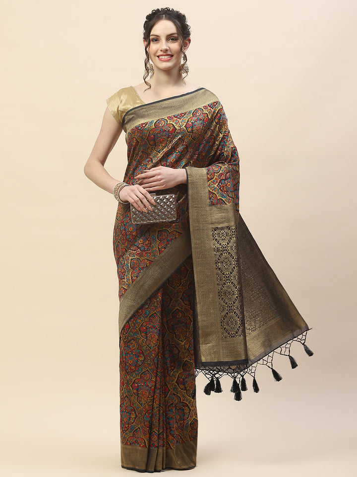Zari Jaal Woven Handloom Saree