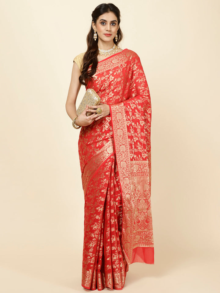 Zari Jaal Woven Georgette Saree