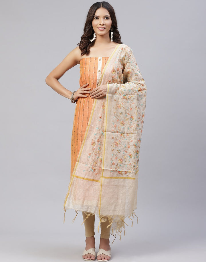 Embroidered Chanderi Suit Piece