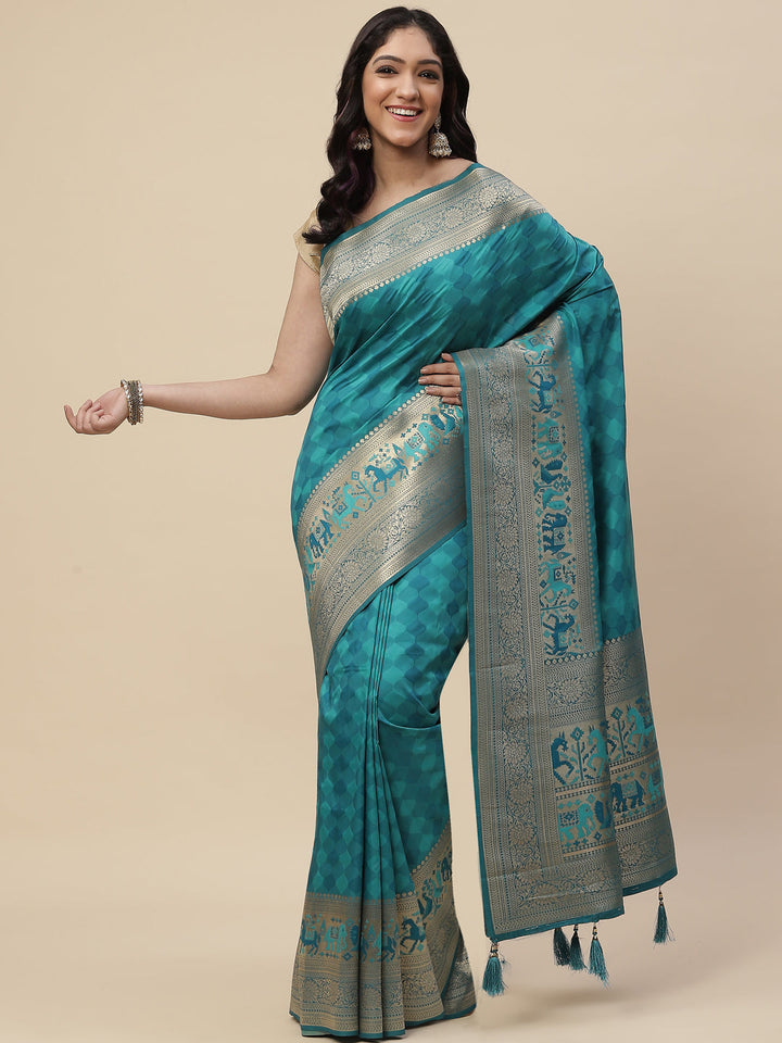 Zari Border Handloom Woven Saree