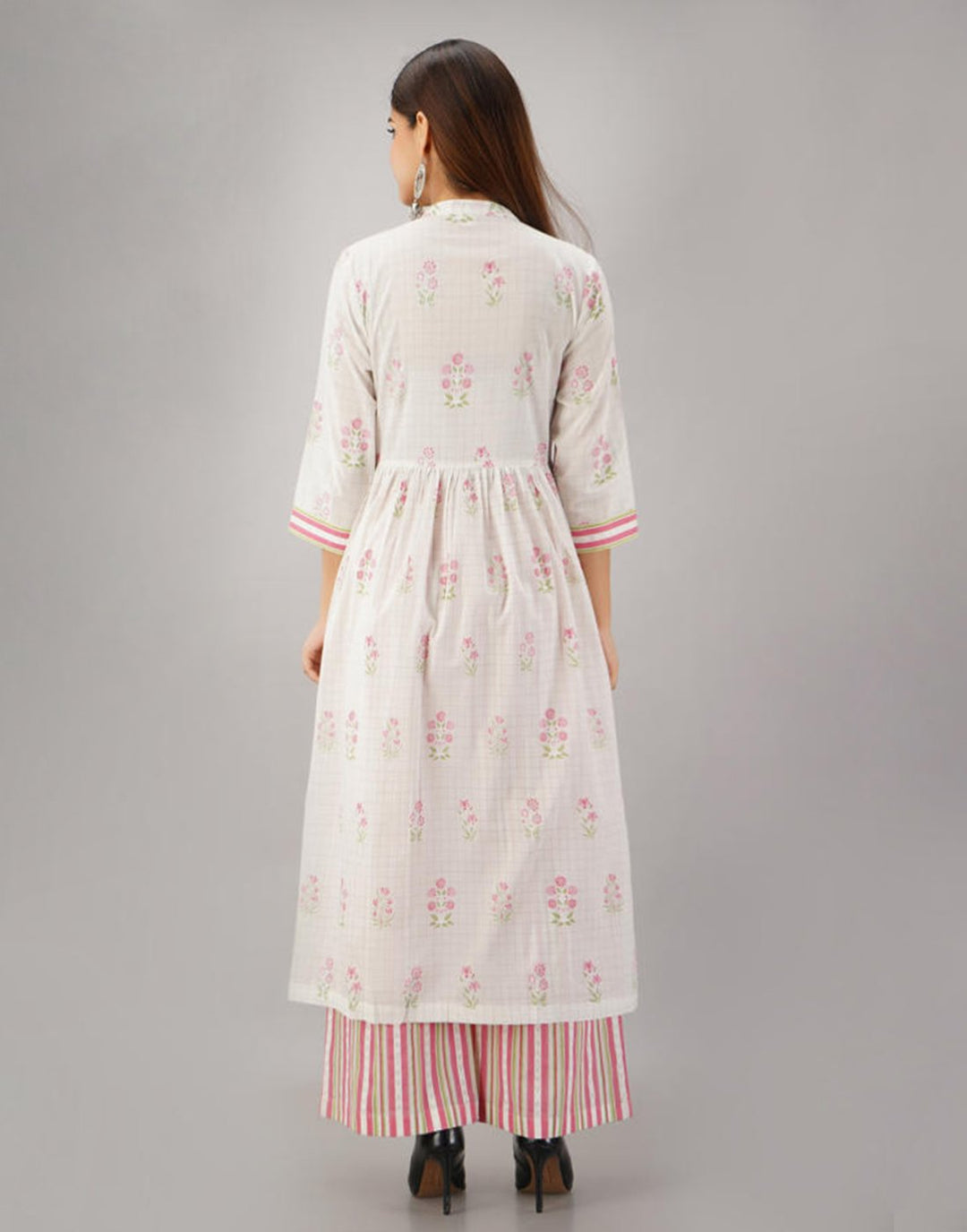Printed Cotton Anarkali Kurti With Pant