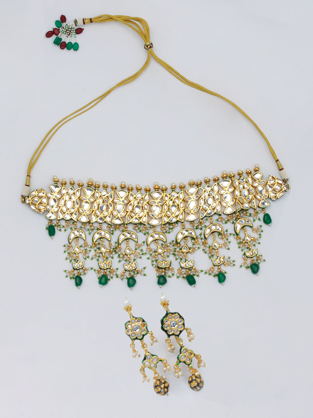 Kundan Choker Necklace With Earrings