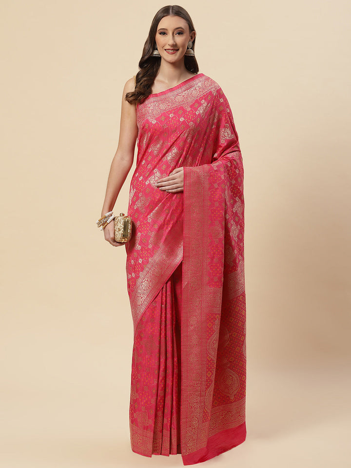 Zari Jaal Handloom Woven Saree