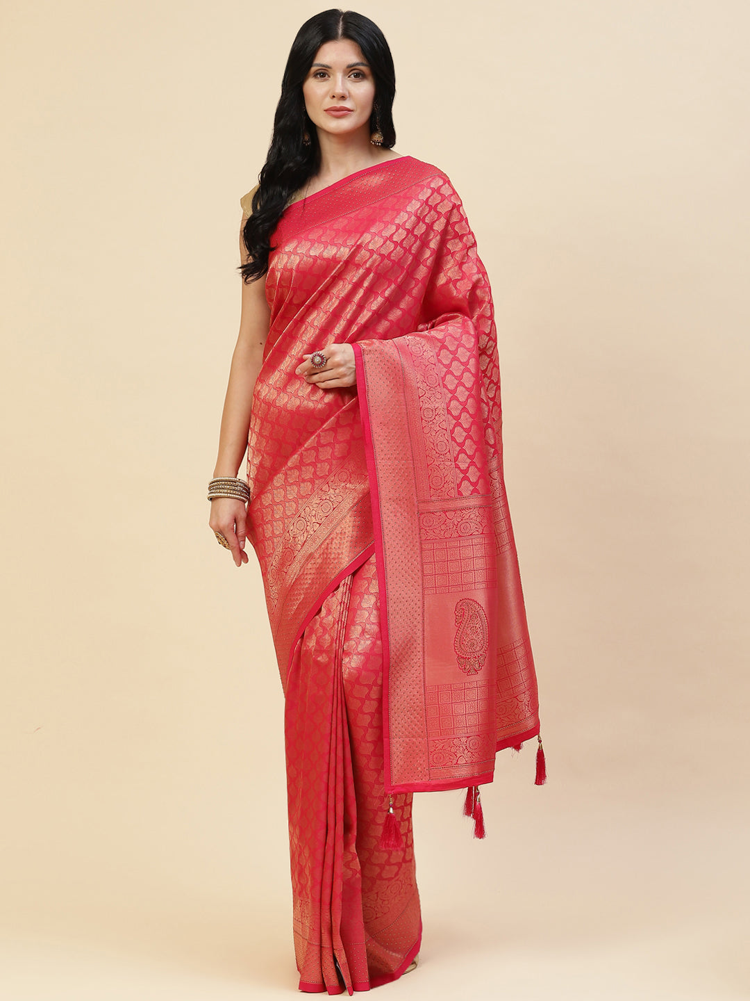 Stone Booti Handloom Woven Saree