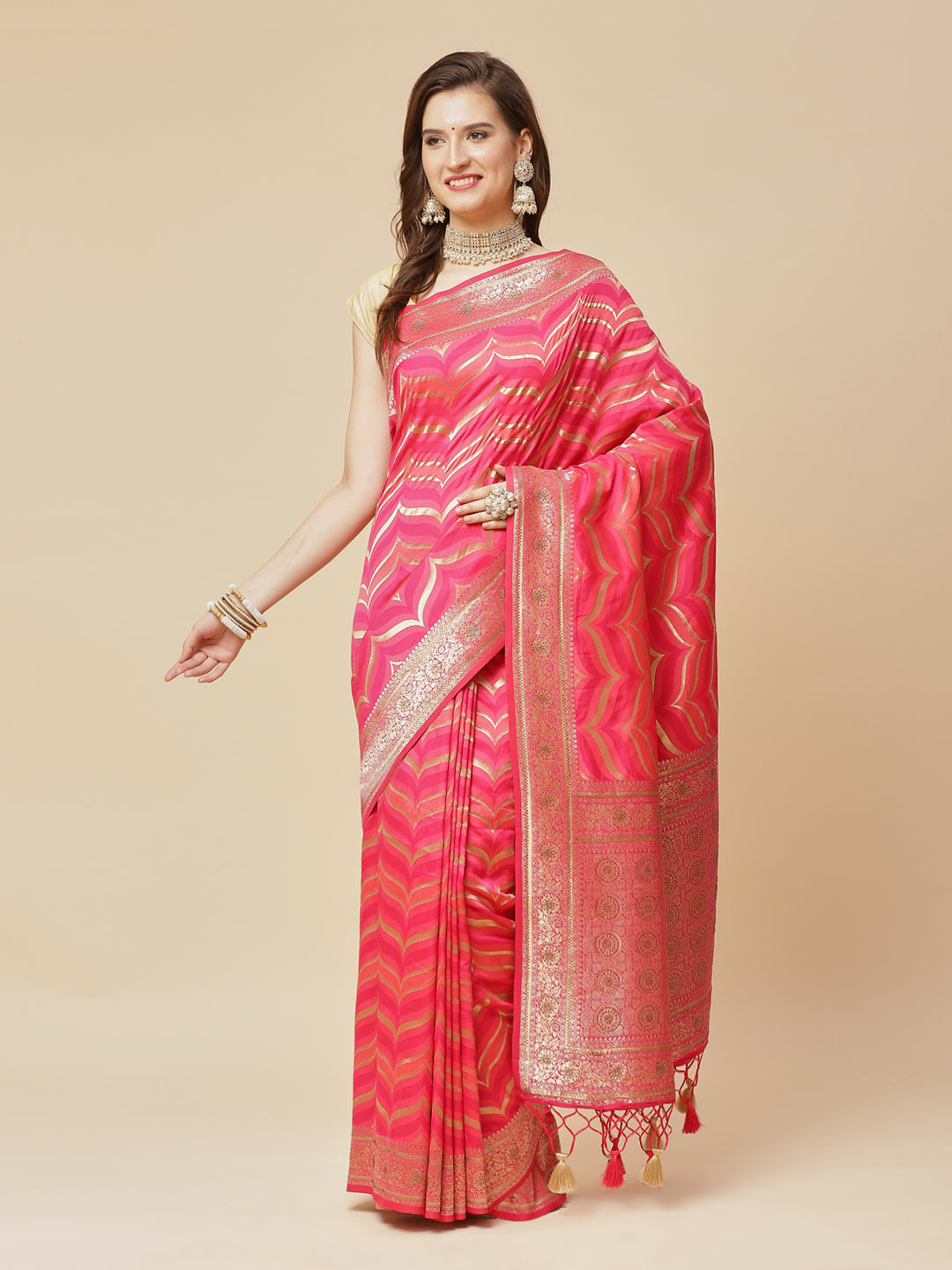 Swarovski Embroidered Art Handloom Saree