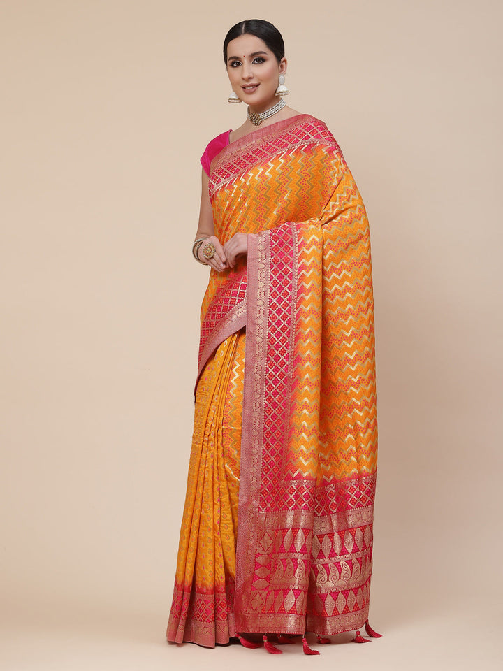 Zari Jaal Banarasi Woven Saree