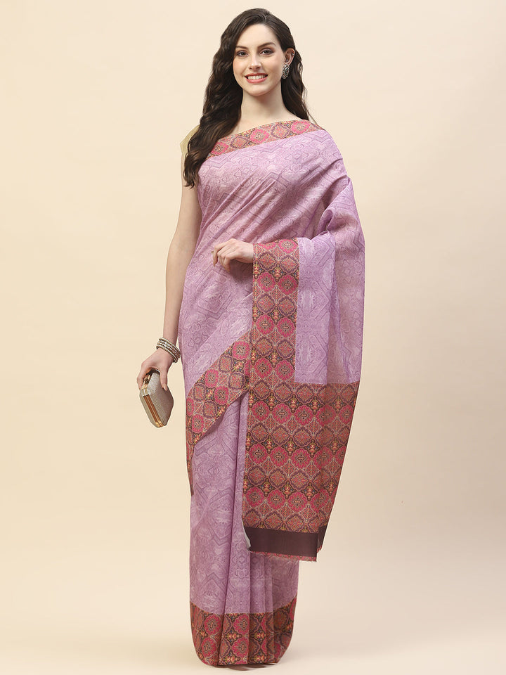 Digital Printed Handloom Saree
