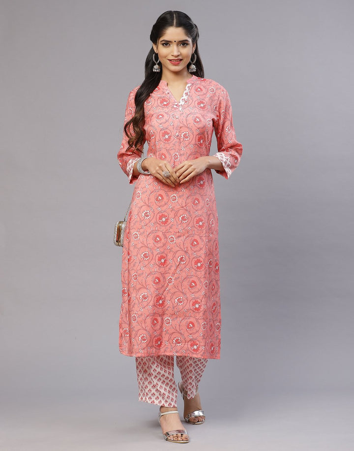 Cotton Printed Kurti with Palazzo