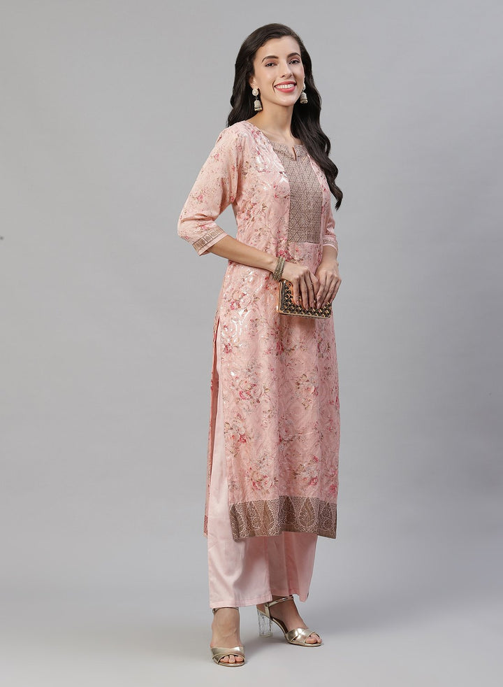 Printed Cotton Kurti With Pant