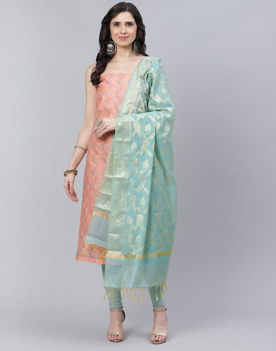 Chanderi Embroidered Suit piece