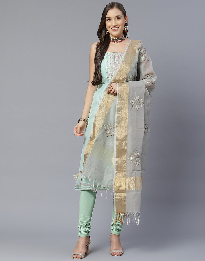 Chanderi Embroidered Suit Piece