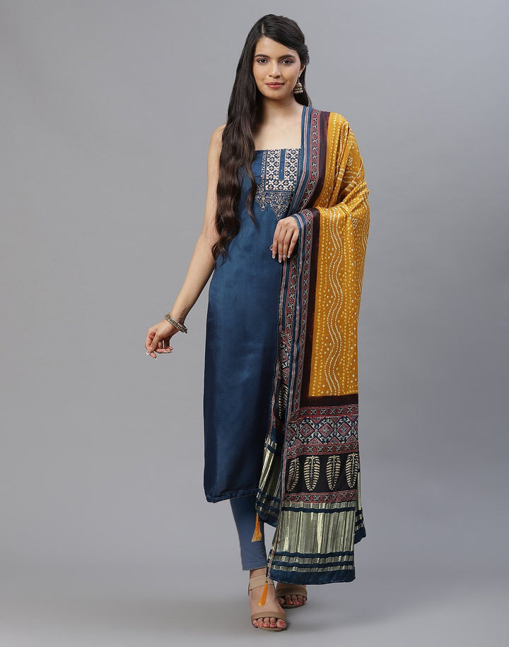 Chanderi Embroidered Suit piece