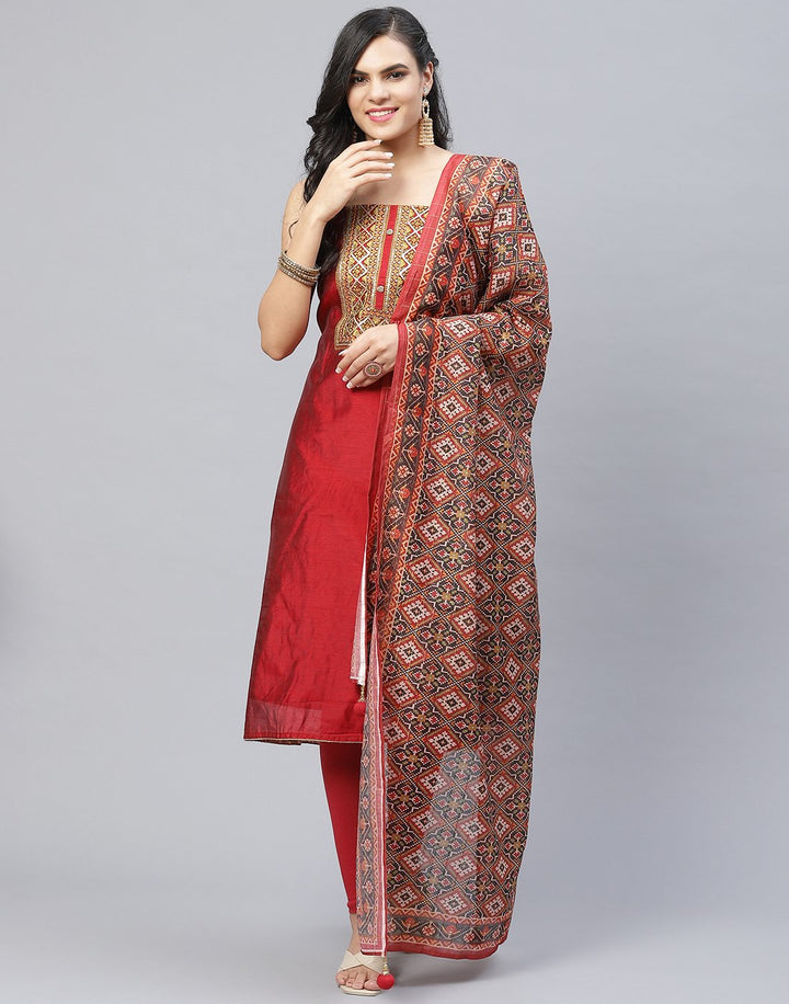 Chanderi Embroidered Suit piece