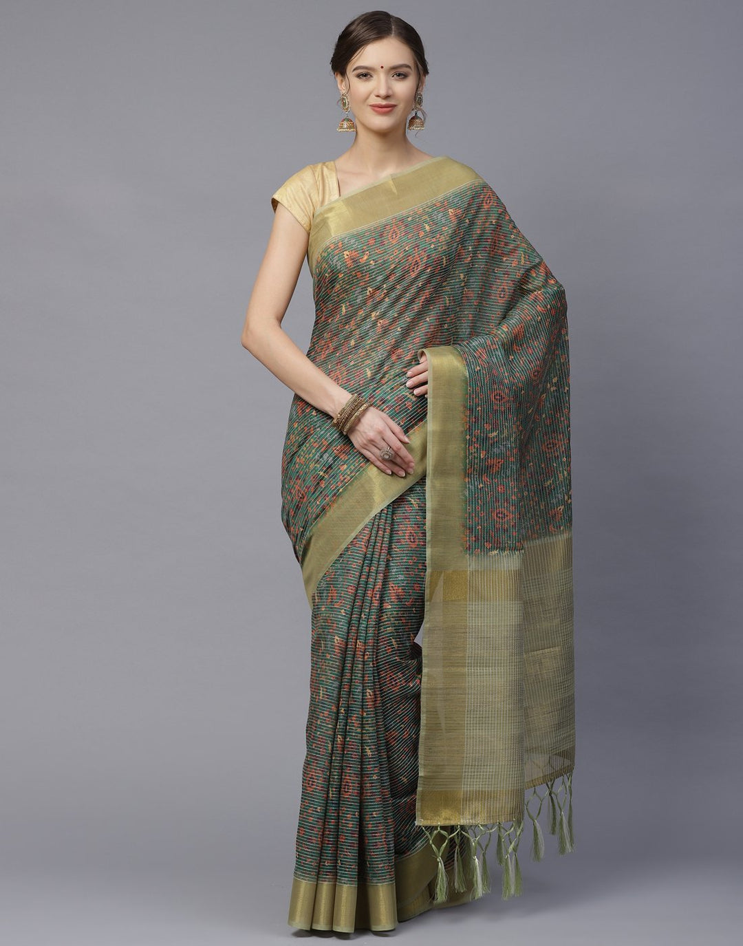 Cotton Chanderi Printed Saree