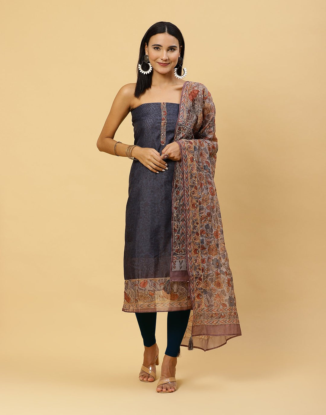 Embroidered Chanderi Suit Piece
