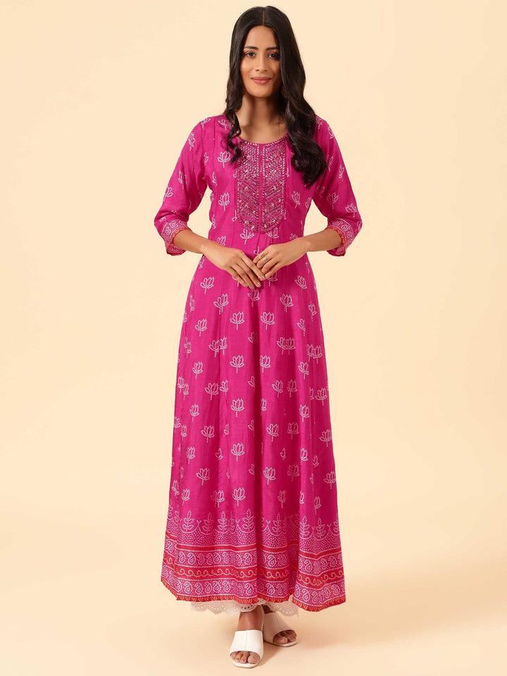 Floral Printed Handloom Kurta