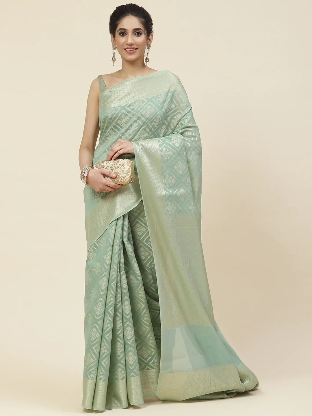 Zari Jaal Cotton Woven Saree