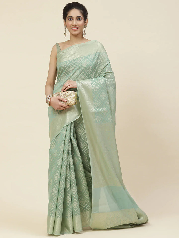 Zari Jaal Cotton Woven Saree