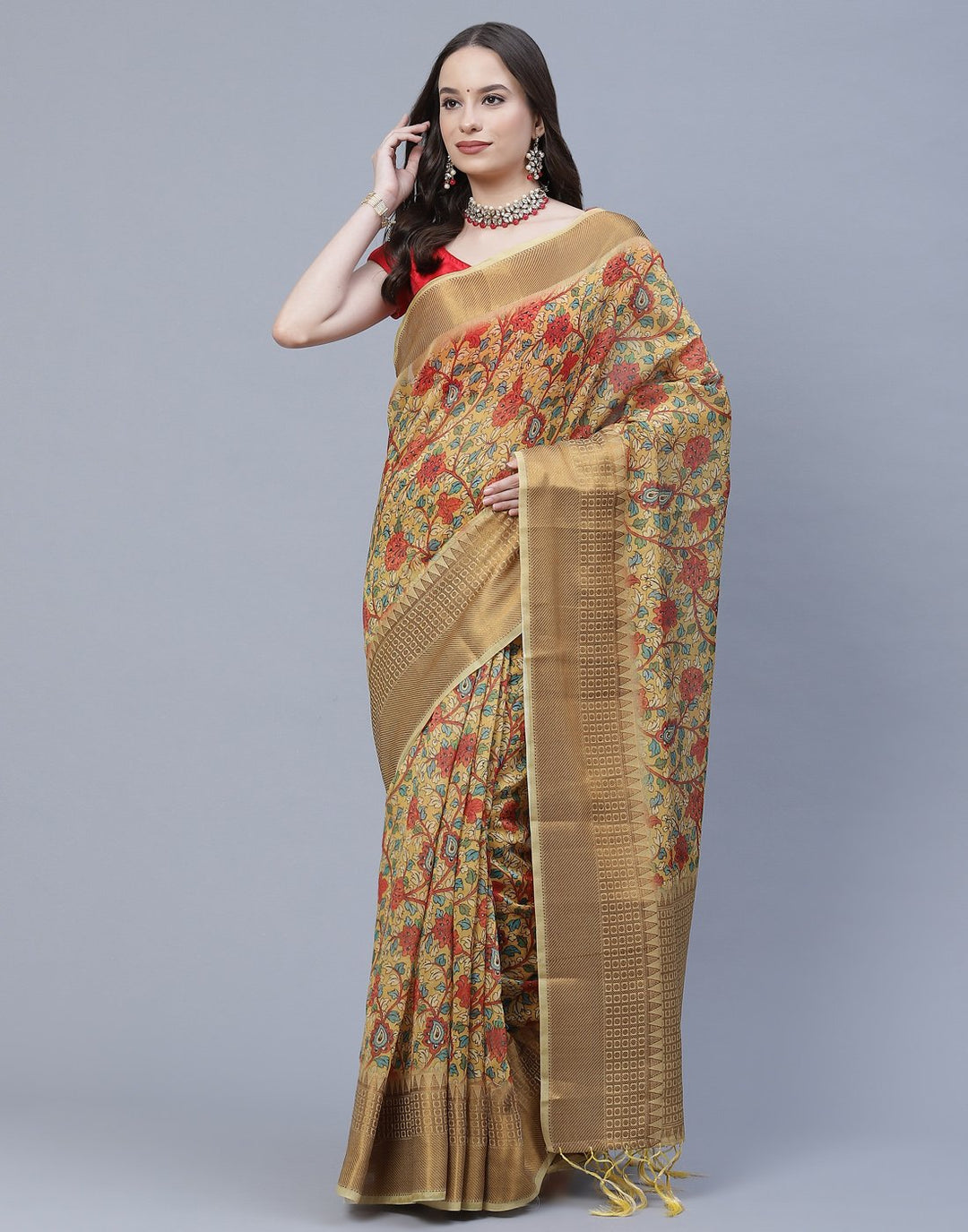 Cotton Chanderi Printed Saree