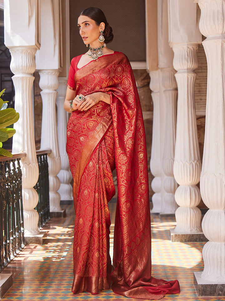 Antique Jaal Crepe Plain Saree