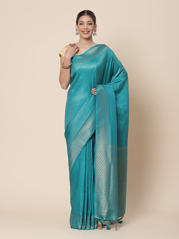 Brocade Zari Jaal Art Handloom Woven Saree