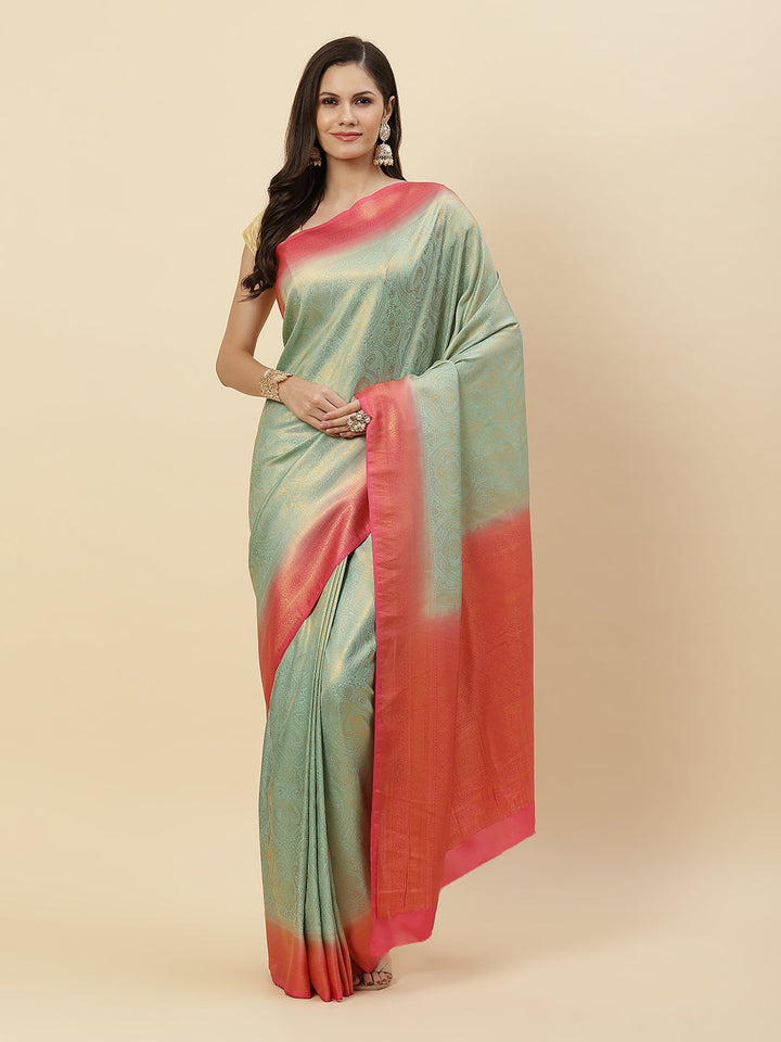 Zari Jaal Art Handloom Woven Saree