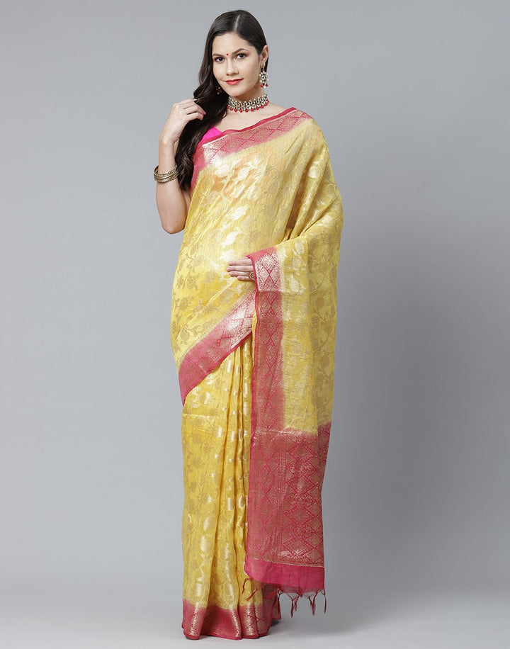 Cotton Linen Saree