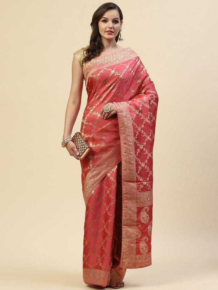 Zari Jaal Banarasi Woven Saree