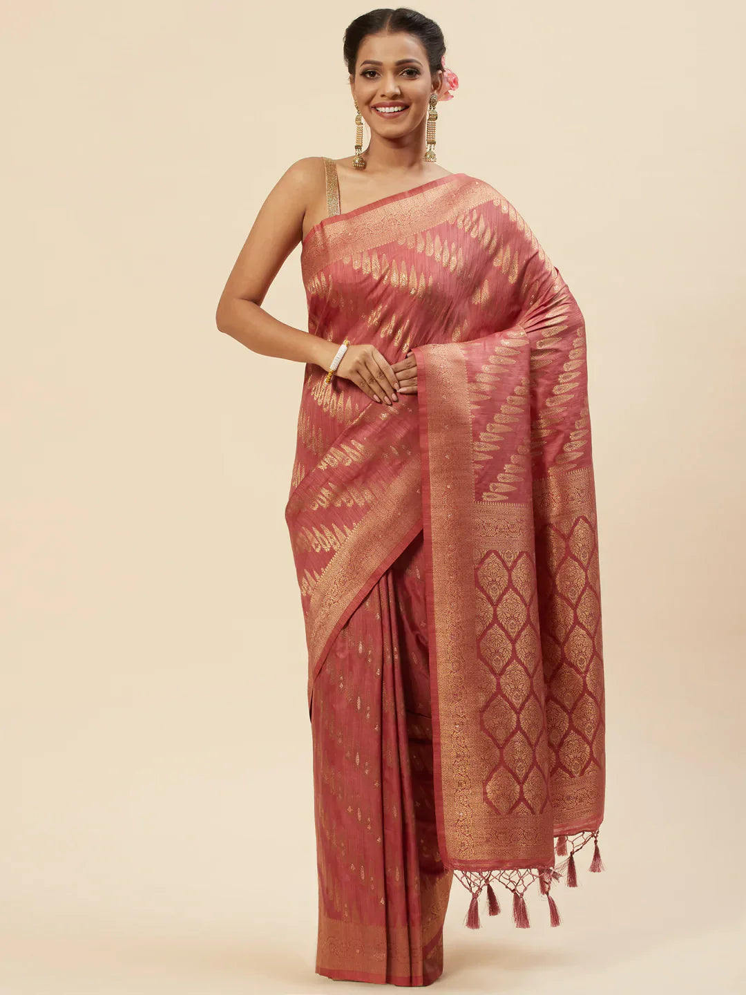 Zari Booti Handloom Woven Saree