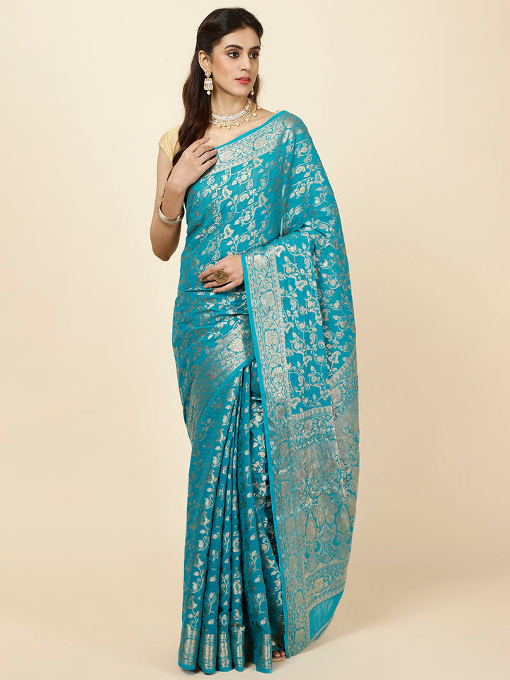 Zari Jaal Woven Georgette Saree