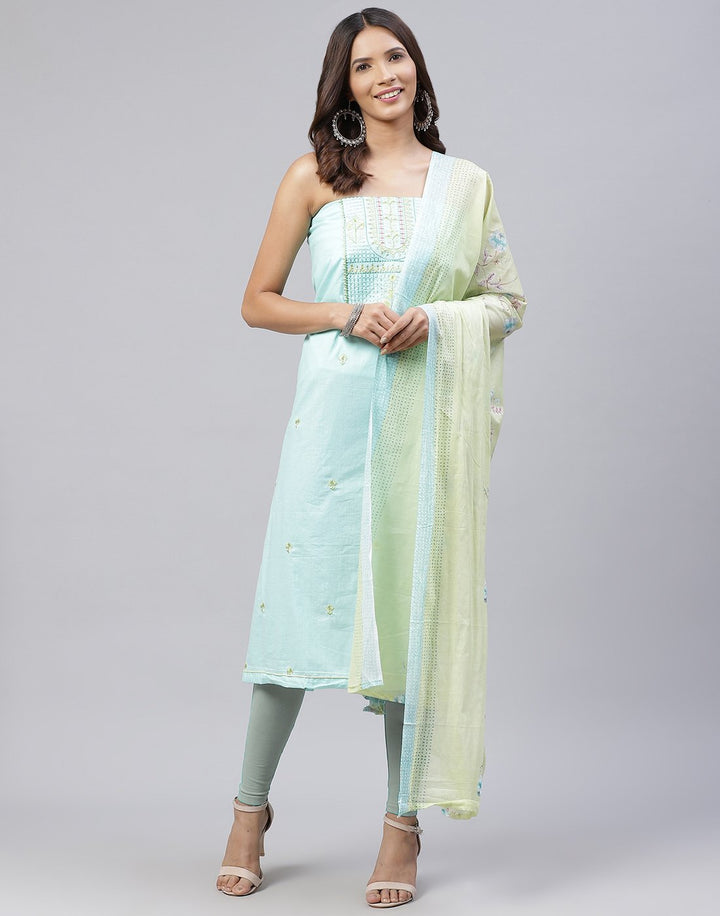 Cotton Embroidered Suit Piece