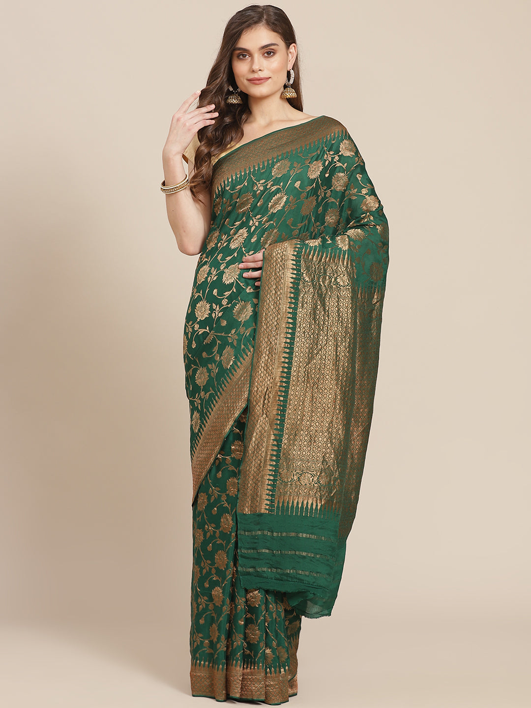 Zari Jaal Crepe Saree