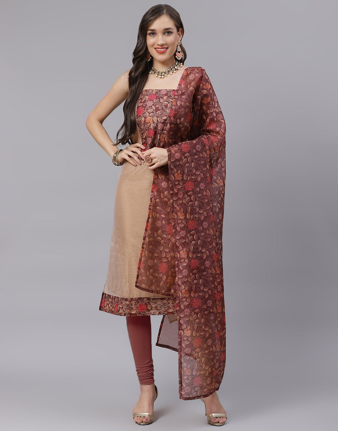 Chanderi Printed Suit Piece