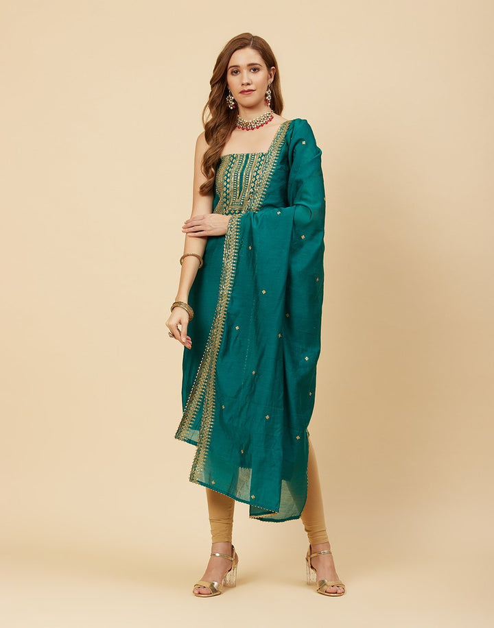 Embroidered Chanderi Suit Piece