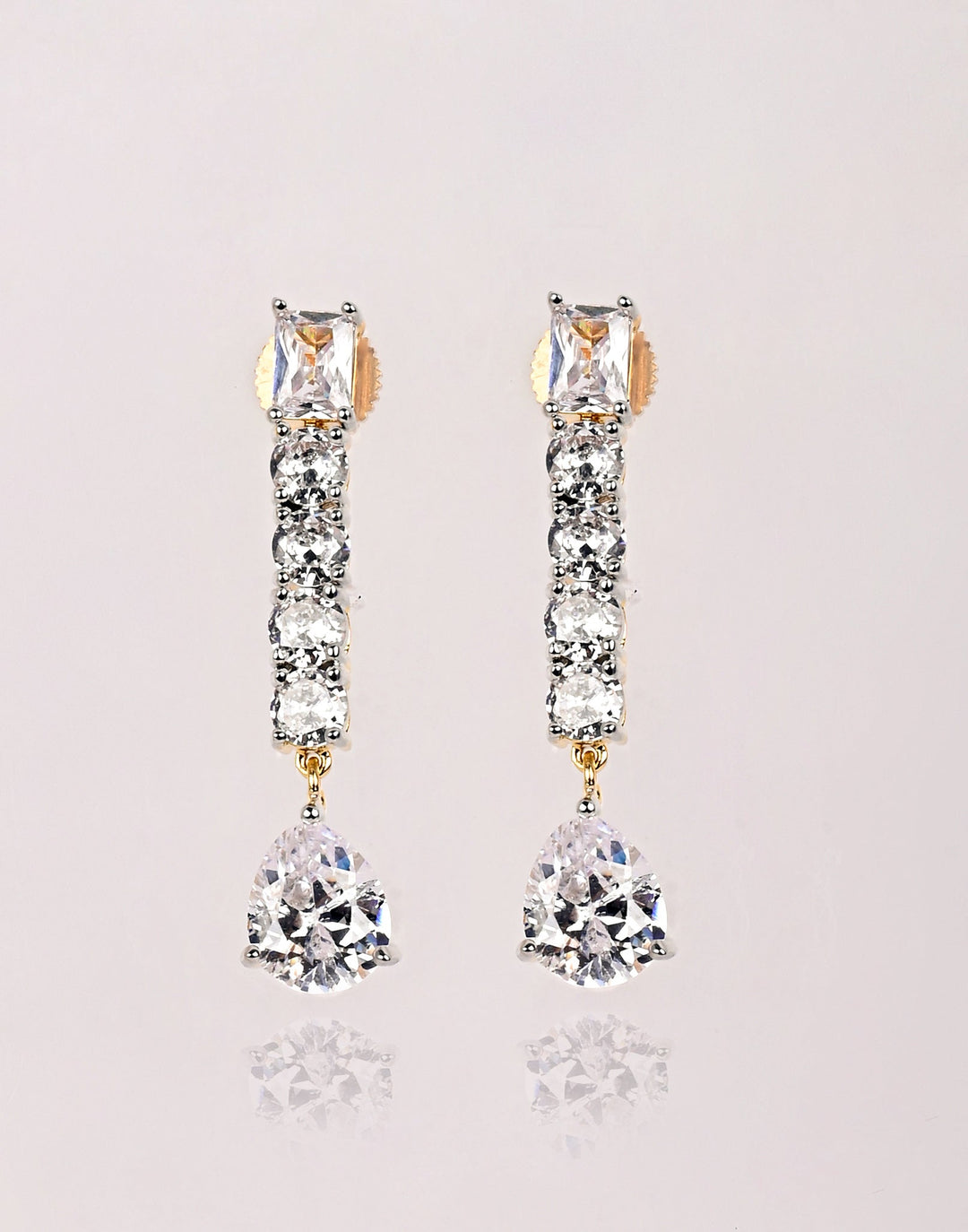 Gold Plated Earring embellished With Diamond Stone