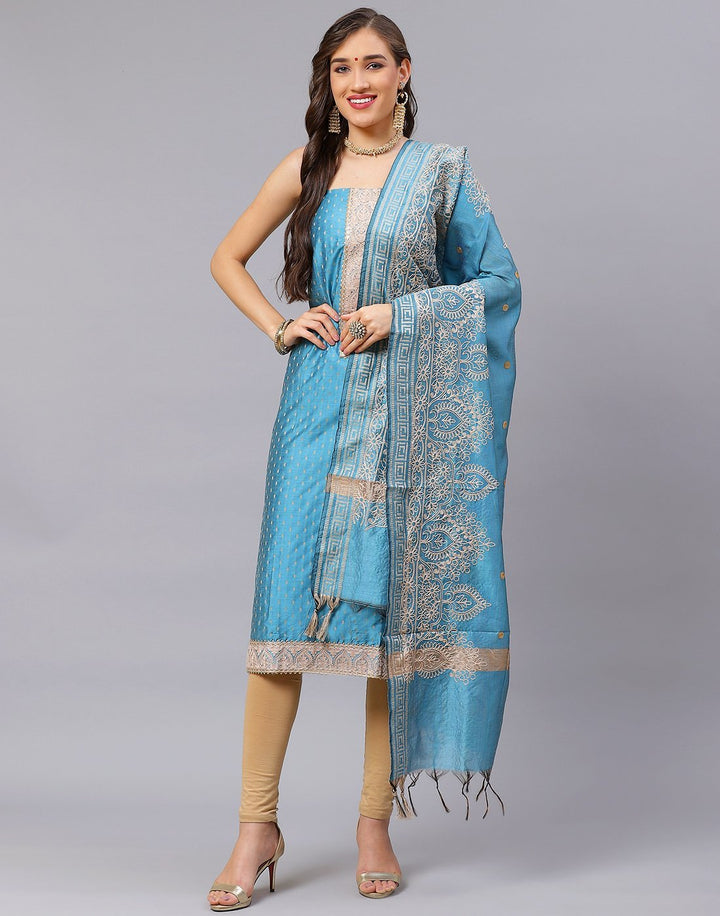 Chanderi Embroidered Suit Piece