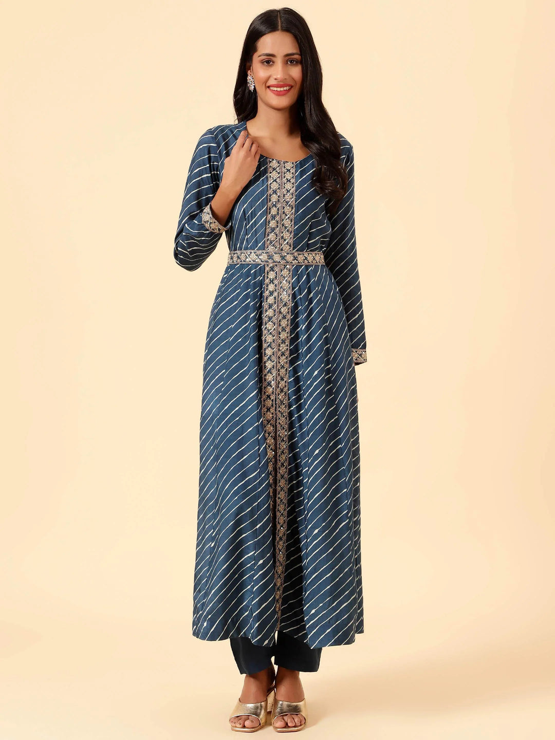 Printed Cotton Kurta With Pants