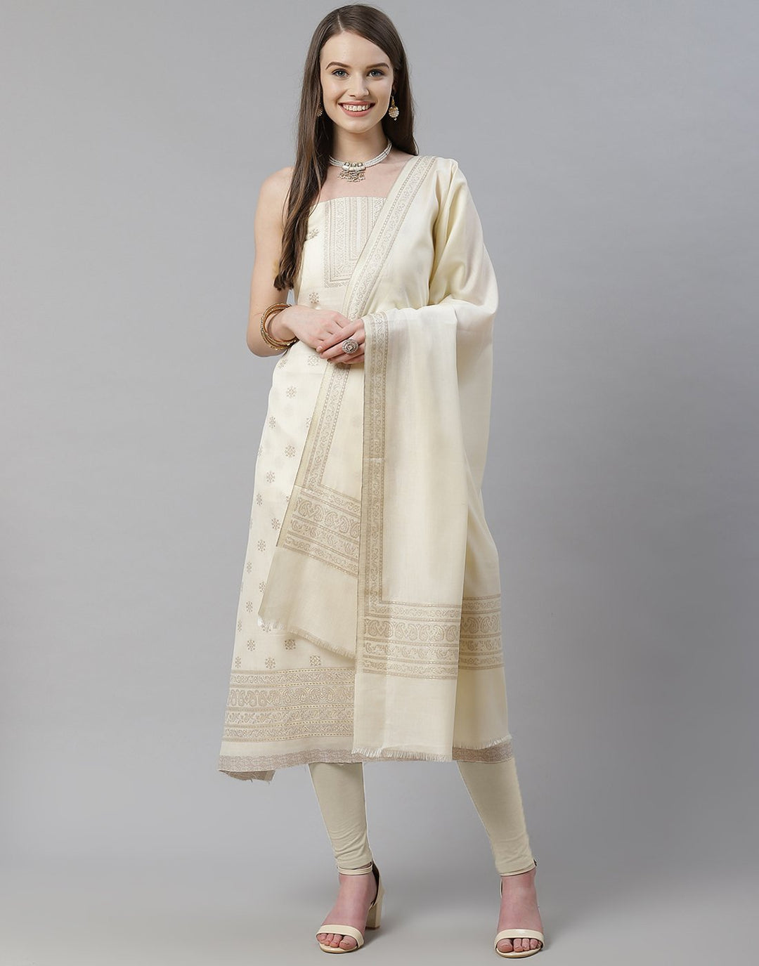 Cotton Embroidered Suit Piece